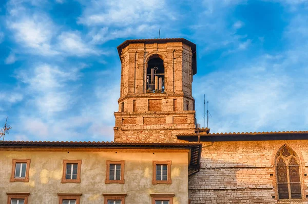 Campanario Catedral Católica Perugia Umbría Italia Central Dedicado San Lorenzo — Foto de Stock