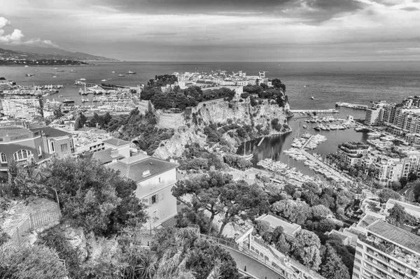 Vista Panoramica Monte Carlo Condamine Monaco City Porto Fontvieille Principato — Foto Stock