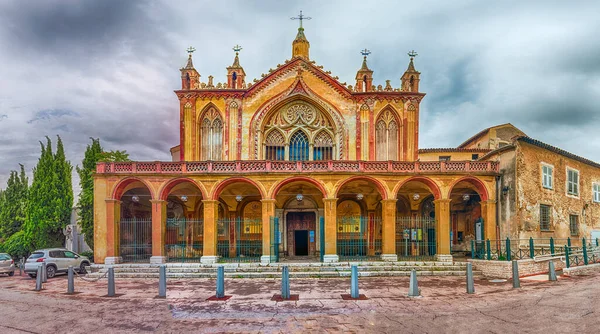 Fachada Monastério Católico Cimiez Nice Cote Azur França Imagens De Bancos De Imagens