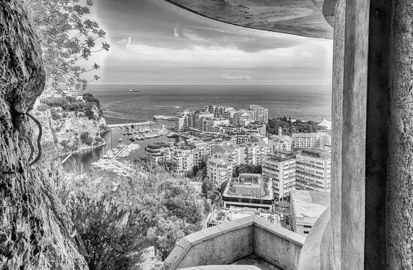 Vista Panorâmica Cidade Mônaco Porto Fontvieille Principado Mônaco Costa Marfim — Fotografia de Stock