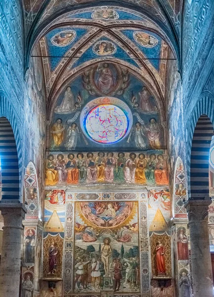 San Gimignano Italy June Interior Collegiate Church Santa Maria Assunta — 스톡 사진