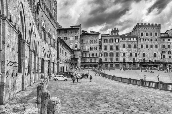 Siena Italy June View Piazza Del Campo 유럽에서 광장이자 이탈리아 — 스톡 사진