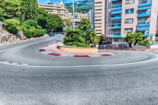 Monte Carlo Monaco Août Fairmont Hairpin Loews Curve Une Des — Photo