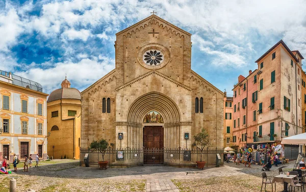 Sanremo Italia Agosto Fachada Romántica Catedral San Siro Sanremo Italia — Foto de Stock