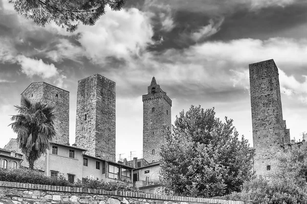 Szenische Skyline Der Mittelalterlichen Stadt San Gimignano Einer Der Meistbesuchten — Stockfoto