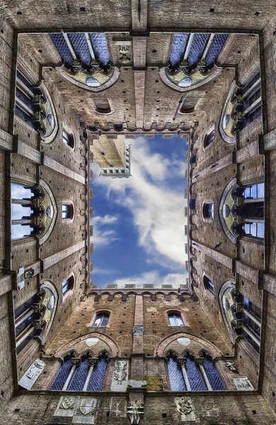 Landschappelijk Uitzicht Vanaf Bodem Patio Van Het Palazzo Pubblico Belangrijke — Stockfoto