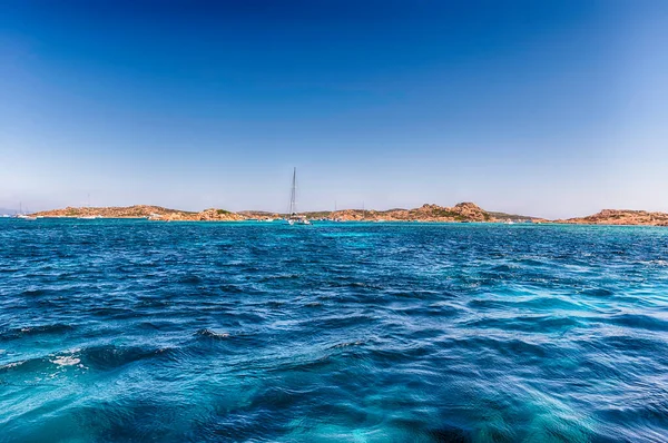 Vista Costa Ilha Budelli Arquipélago Maddalena Perto Estreito Bonifacio Norte — Fotografia de Stock