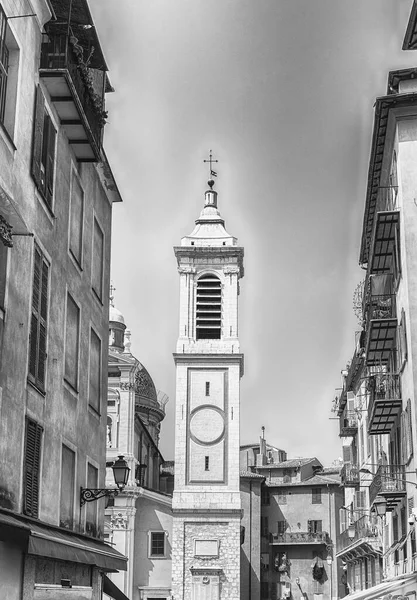 Glockenturm Der Barocken Kathedrale Saint Reparata Der Altstadt Von Nizza — Stockfoto