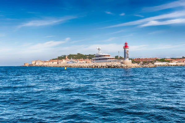 Icônico Farol Porto Saint Tropez Cote Azur França Cidade Resort — Fotografia de Stock