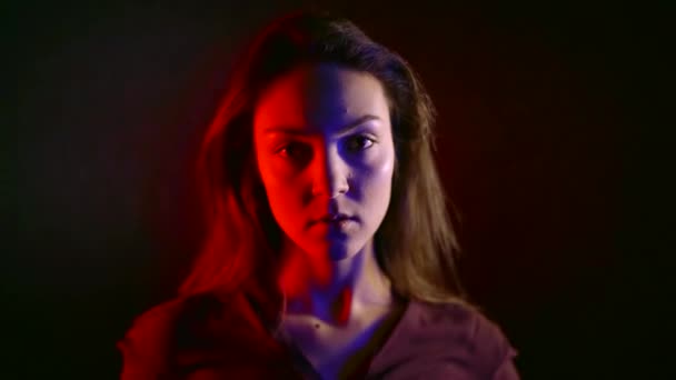 Close Up Of Asian Woman Face In Neon Light Portrait Of Young Girl In Dark Room Video By C Yarmedia Stock Footage Close Up Of Asian Woman Face In Neon Light Portrait Of Young Girl In Dark Room Video By C Yarmedia Stock Footage