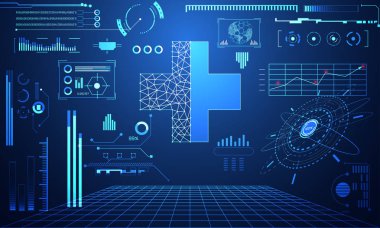soyut teknoloji kavramı veri sağlık digital Plus: hud arabirim öğeleri tıp analiz Doktor, tıp, doktor ve yüzde canlılık yenilik üzerinde Merhaba tech gelecekteki tasarım arka plan