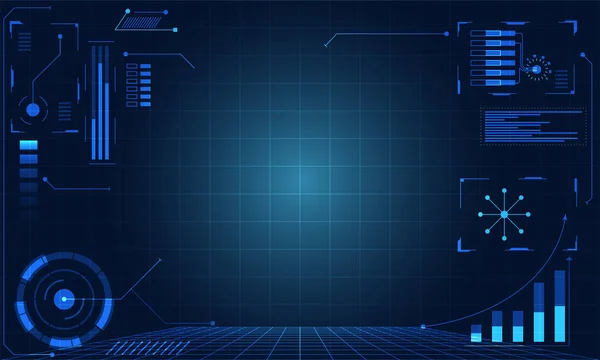 Dijital veri grafiği, iletişim, bilgi işlem ve daire yüzde canlılık yenilik teknoloji UI fütüristik konsept hud arabirimi hologram öğeleri üzerinde Merhaba tech gelecekteki tasarım arka plan soyut