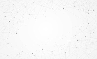 Modern soyut ağ bilim bağlantı teknolojisi internet ve grafik tasarım. üzerinde Merhaba tech gelecek gri arka plan ağ. Şablon, web tasarım duvar kağıdı, poster, sunum için. Vektör çizim