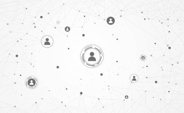 Soyut nokta çizgi üçgen ve puan kavramı bitcoin küresel ağ bağlantı. Resimde üzerinde Merhaba teknik gri arka plan ağ vektör. Vektör çizim