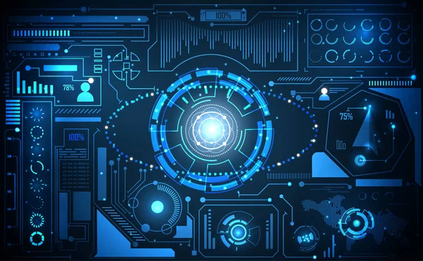 Tecnologia Astratta Concetto Futuristico Hud Interfaccia Ologrammi Elementi Grafico Dati — Vettoriale Stock