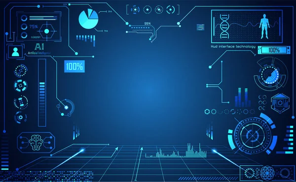 Dijital veri grafiği, iletişim, bilgi işlem ve daire yüzde canlılık yenilik teknoloji UI fütüristik konsept hud arabirimi hologram öğeleri üzerinde Merhaba tech gelecekteki tasarım arka plan soyut
