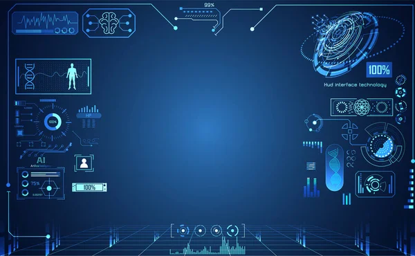 Dijital veri grafiği, iletişim, bilgi işlem ve daire yüzde canlılık yenilik teknoloji UI fütüristik konsept hud arabirimi hologram öğeleri üzerinde Merhaba tech gelecekteki tasarım arka plan soyut