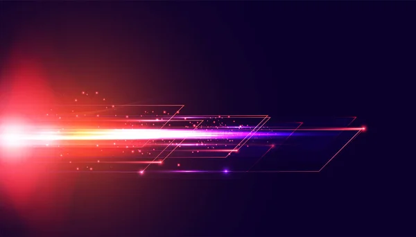 Soyut teknoloji yüksek teknoloji arka plan konsepti ışık hızında hareket bulanıklığı.