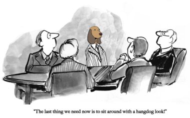 Bir köpek Yöneticisi takım ilham çalışır