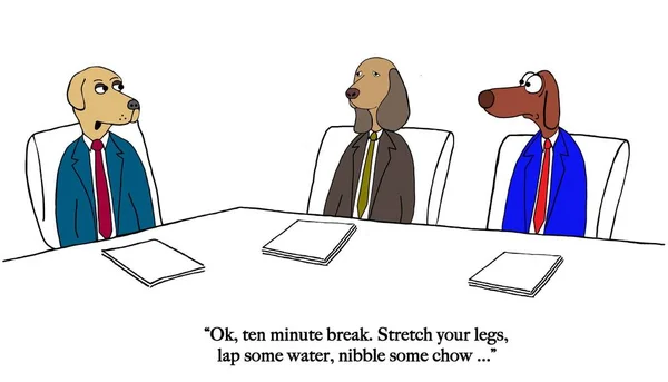 Dogs Want Break Meeting — Stock Photo, Image