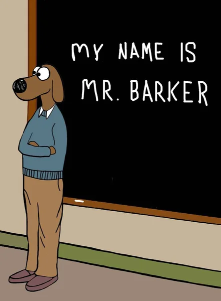 Nowy Nauczyciel Jest Pies — Zdjęcie stockowe