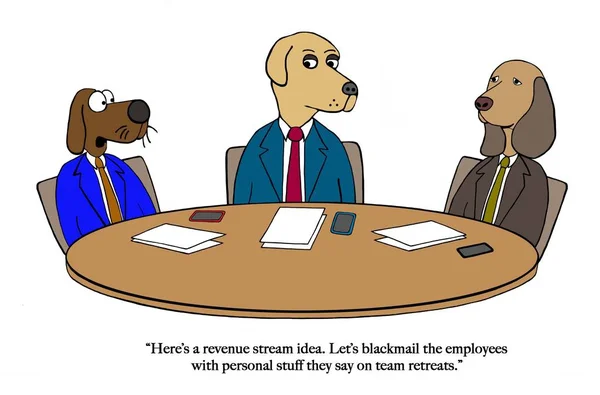 Hond Partners Brainstormen Inkomsten — Stockfoto