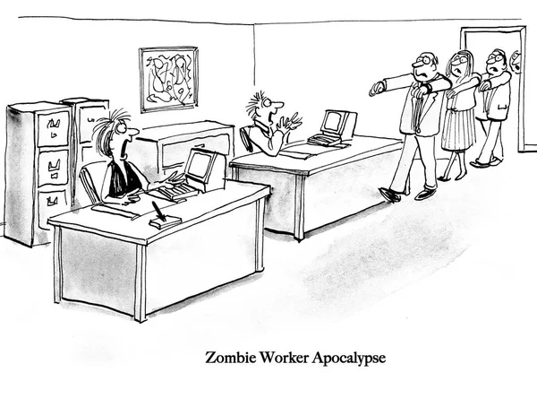 Flexible Zeitarbeiter Werden Zombies — Stockfoto
