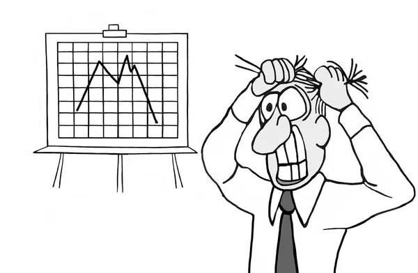 Verkställande Stressad Eftersom Hans Företag Upplever Nedgång — Stockfoto