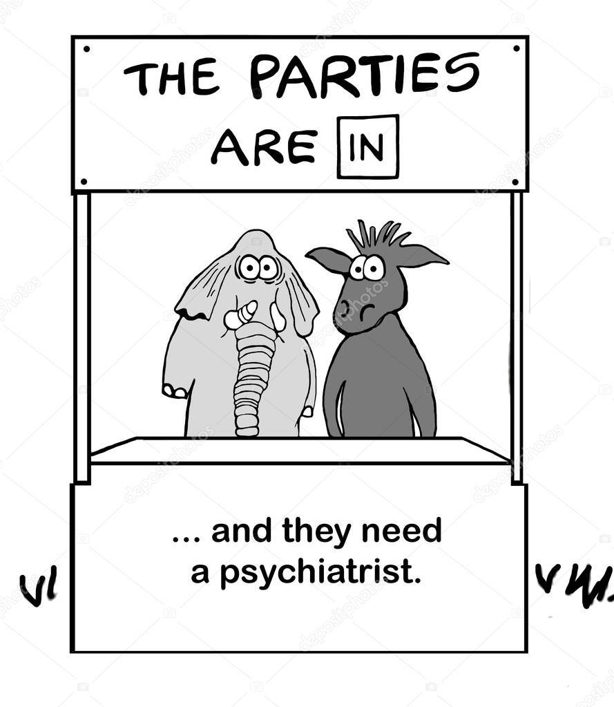 Two party icons need a psychiatrist