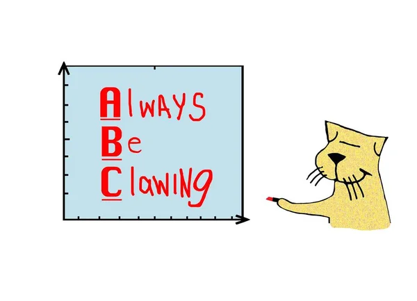 Cat writes always be clawing — Stock Photo, Image