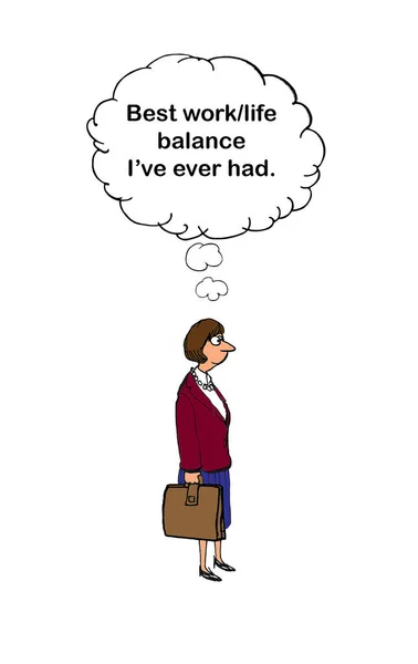 Frau erreicht Work-Life-Balance — Stockfoto
