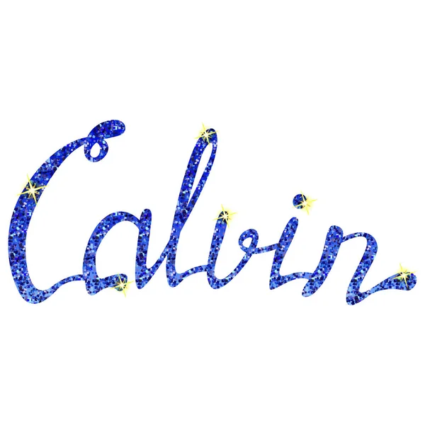 Calvin név felirat remekművé — Stock Vector