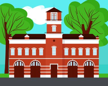 İtfaiye karikatür manzara