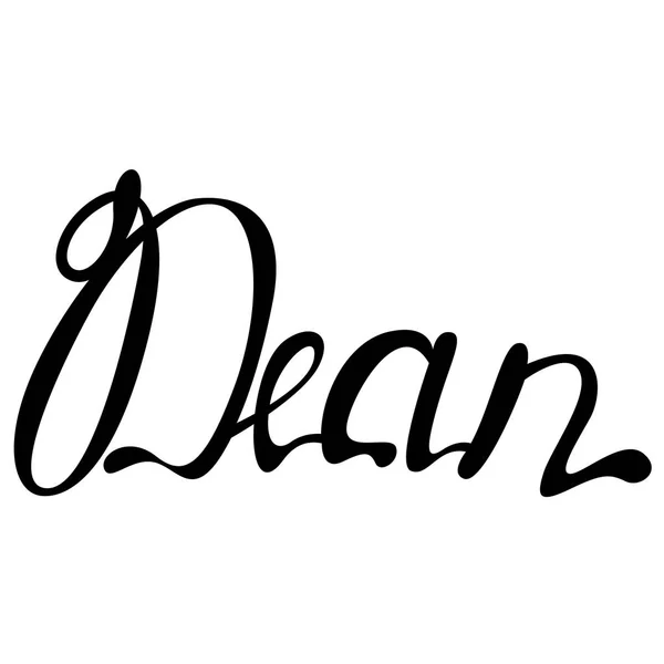Nome Vetor Dean Lettering —  Vetores de Stock
