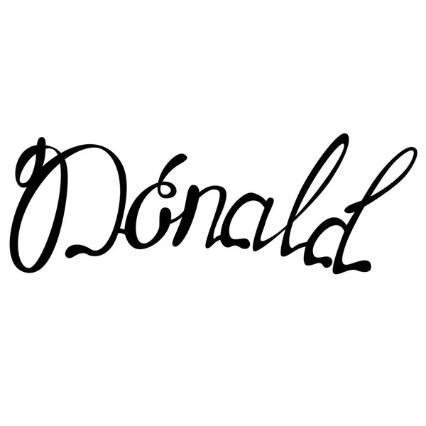 Donald naam belettering — Stockvector