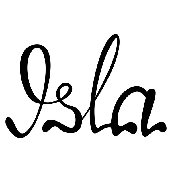 Isla Namensaufdruck — Stockvektor