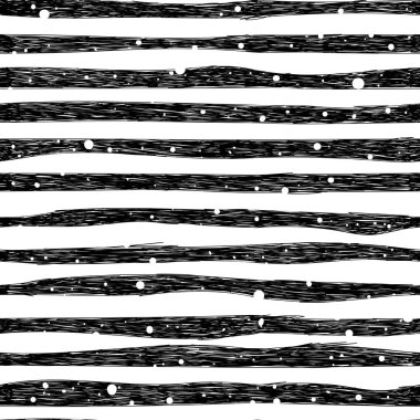 Nokta desenli çizgili siyah-beyaz çizim
