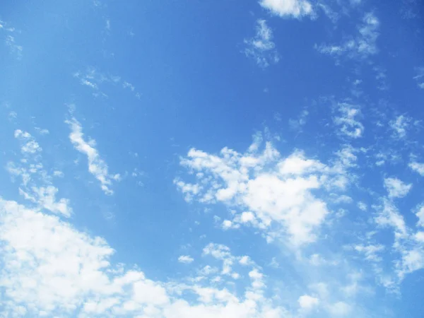 Ciel Bleu Nuages Arbres Paysage — Photo