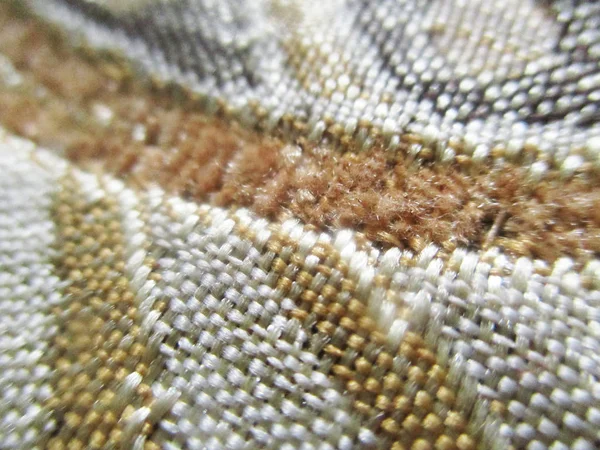 Fabric Stitch Embroidery Different Texture — Stock Photo, Image