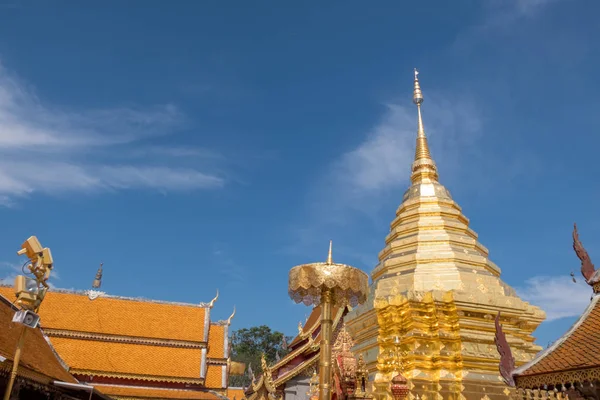 Boeddhistische Tempel Naam Wat Phra Dat Doi Suthep Stad Chiang — Stockfoto