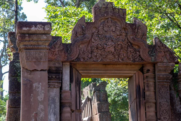 Chrám Banteay Srei Chrám Ban Tai Srei Angkorského Komplexu Kambodži — Stock fotografie