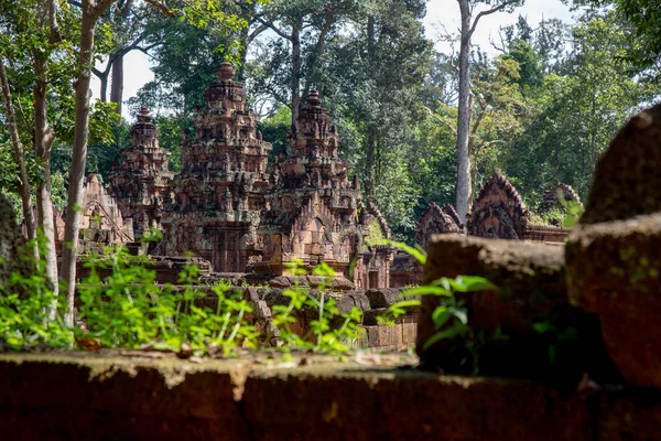 Templo Banteay Srei Templo Ban Tai Srei Del Complejo Angkor — Foto de Stock