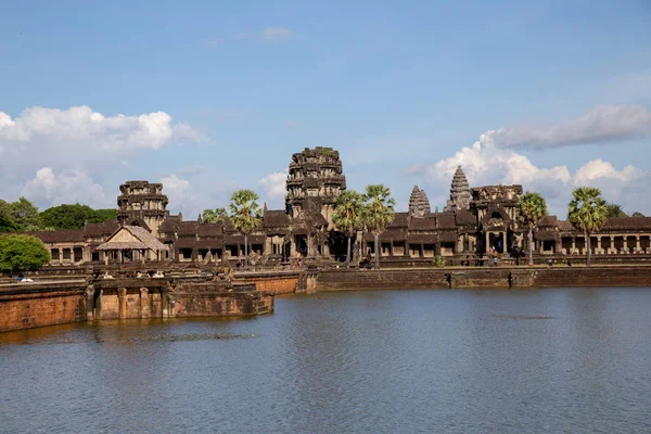 Wejście Angkor Wat Światowego Dziedzictwa Także Jeden Siedmiu Cudów Świata — Zdjęcie stockowe