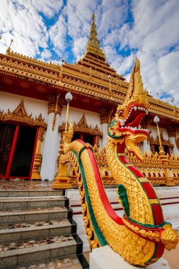 Güzel manzara Wat Nong Wang tapınakta Khon Kaen, Thailand