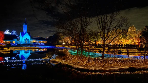 Mie Japan December 2018 Landmark Nabana Ingen Sato Trädgård Natten — Stockfoto