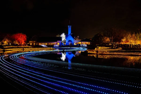 Mie Japan December 2018 Landmark Nabana Ingen Sato Trädgård Natten — Stockfoto