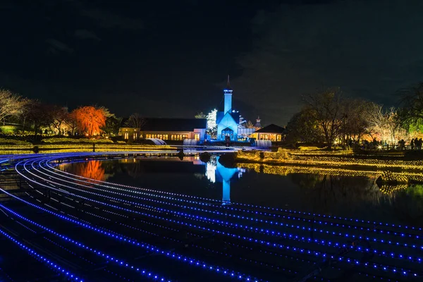 Mie Japan December 2018 Landmark Nabana Ingen Sato Trädgård Natten — Stockfoto
