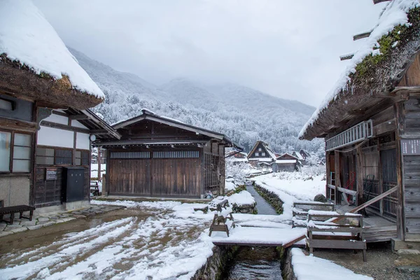 Village Shirakawa Hiver Compris Maison Traditionnelle Style Gassho Des Sites — Photo