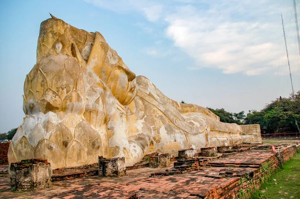 Ruina Wat Mahathat Ayutthaya Tailandia Monumento Templo Histórico Tailandia Con — Foto de Stock