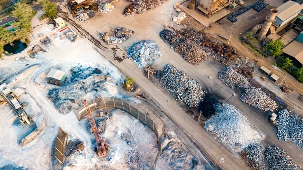 Çimento Hammadde Yüzeyinden Çimento Sektöründen Havadan Görünümü — Stok fotoğraf